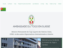 Tablet Screenshot of ambassadedutogo.ch